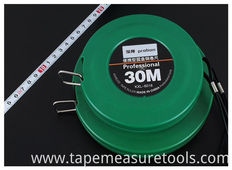 Good quality Tape measure, round steel rulers,5/10/15/20/30 Meter, round disc ruler